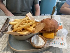 Fish filet burger   at Green Common Nexxus in Hong Kong Island