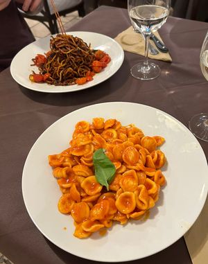 Assassin’s spaghetti, tomato orecchiette   at Baresana in Bari