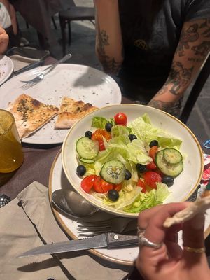 Salad Italia (pathetic) and ciccio (good)  at Baresana in Bari