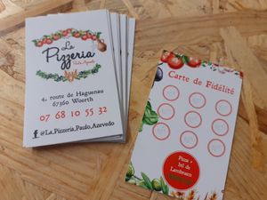 Cartes de fidélité at La Pizzeria - Paulo Azevedo in Woerth
