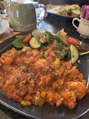 Vegan menemen  at Aladdin's Cafe in North London