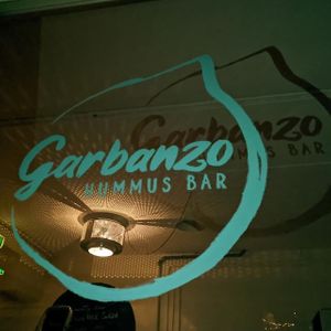 Shop front at Garbanzo Hummus Bar in Nijmegen