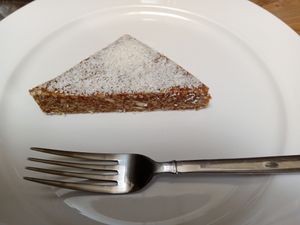 Date and coconut cake at Garbanzo Hummus Bar in Nijmegen