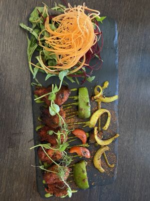 Vegan tikka starter   at Darshan Nepal in Cannock
