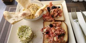 Vegan trio at Ristorante 377 in Gran Canaria