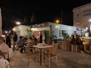 Outside at Balzunetta Restaurant in Floriana