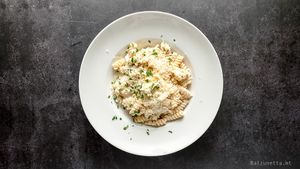 Fusilli Quattro Formaggi at Balzunetta Restaurant in Floriana