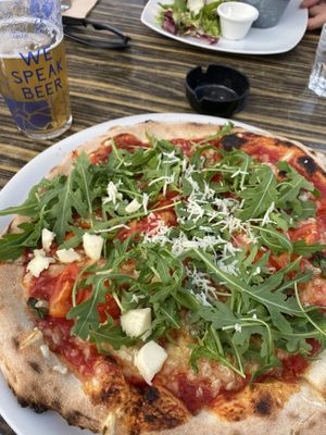Tricolor pizza with vegan cheeses    at Balzunetta Restaurant in Floriana