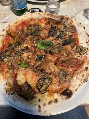Vegan pizza vegetariana   at Balzunetta Restaurant in Floriana