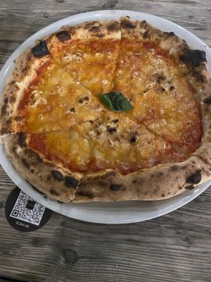 Margarita pizza with vegan mozzarella   at Balzunetta Restaurant in Floriana