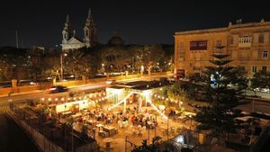 Balzunetta terrace at Balzunetta Restaurant in Floriana