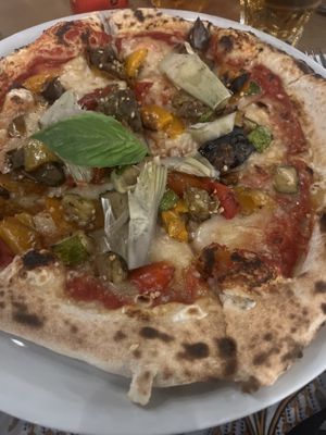 vegetariana with vegan cheese  at Balzunetta Restaurant in Floriana