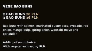 vegan options at Woosabi in Gdansk