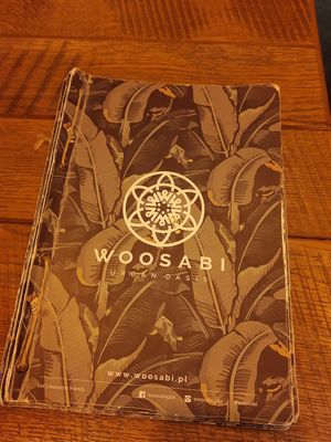 Menu front at Woosabi in Gdansk