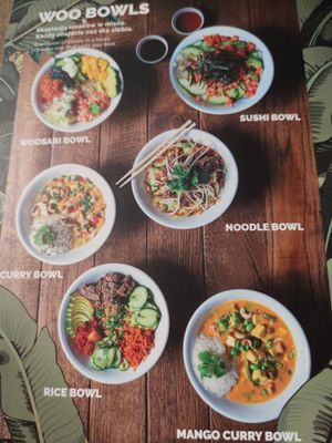 Menu offer at Woosabi in Gdansk