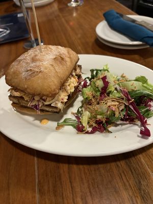 Gochujong tofu sandwich   at Swiftwater Brewing Co in Rochester