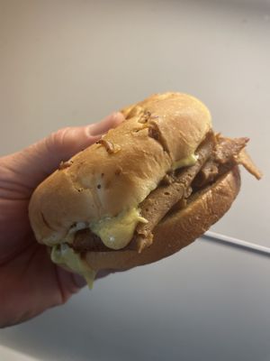 Like a Arby’s roast beef with Smokey slices at Vegan Daddy Meats in Salt Lake City