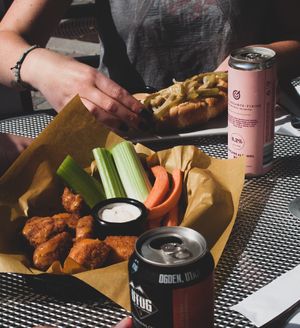 Vegan daddy  wings from good grammar  at Vegan Daddy Meats in Salt Lake City