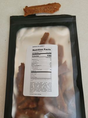 vegan jerky, yum! at Vegan Daddy Meats in Salt Lake City