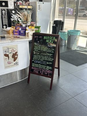 Burger menu  at Vegan Daddy Meats in Salt Lake City
