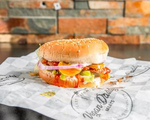 Buffalo sandwich   at Vegan Daddy Meats in Salt Lake City