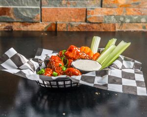 Tossed vings  at Vegan Daddy Meats in Salt Lake City