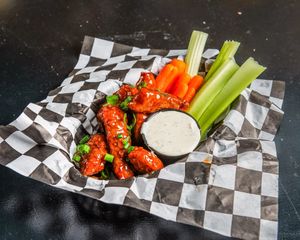 Tossed vings  at Vegan Daddy Meats in Salt Lake City