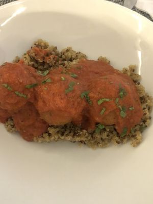 Kamal basha meatballs (vegan)  at Made in Health in Cairo