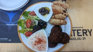 Falafel plate at EATERY in Athens