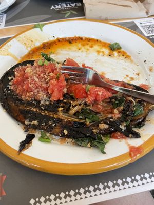 Awesome aubergine grill  at EATERY in Athens