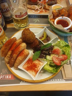Falafel plate with greek salad, hummus and pita 😊 at EATERY in Athens