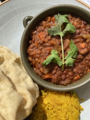 Vegan curry. October 2021 at Boston Brewing Co in Hay