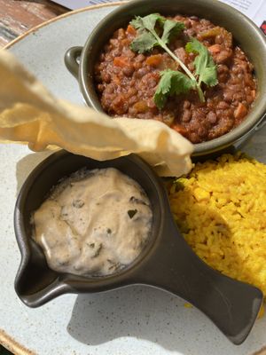 Vegan curry. October 2021 at Boston Brewing Co in Hay