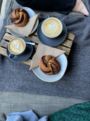 pastries & coffees at The Milkman in Edinburgh