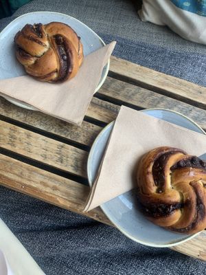 chocolate buns at The Milkman in Edinburgh