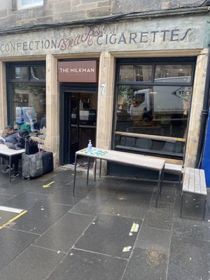 Outside at The Milkman in Edinburgh