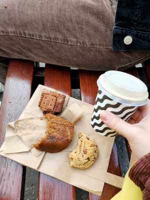 Brownie/ banana bread/ cookie at The Milkman in Edinburgh