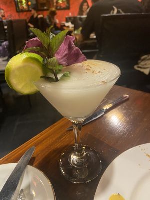 Pisco sour  at Guille Veggie in Buenos Aires