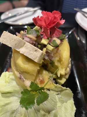 Causa limonena  at Guille Veggie in Buenos Aires