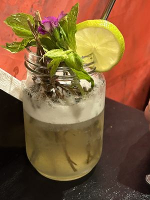 Pisco sour  at Guille Veggie in Buenos Aires