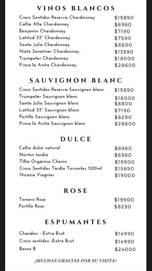 Drink menu, pg 4  at Guille Veggie in Buenos Aires