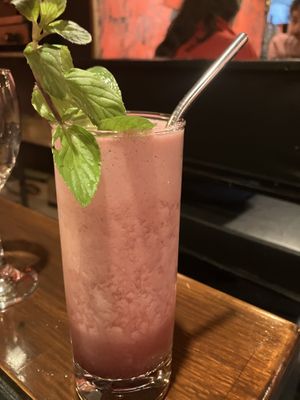 Chicha morada with Fernet  at Guille Veggie in Buenos Aires