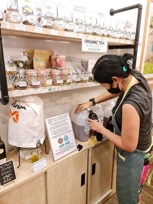 Refill station is a new welcome addition! 👍 #Veganuary at Only-Good-Stuff in Bangkok