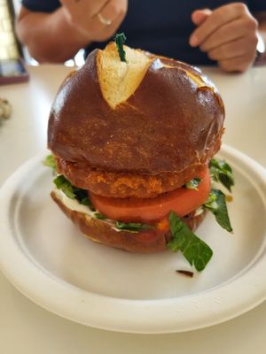 Chick sandwich at Loving Hut in Reynoldsburg