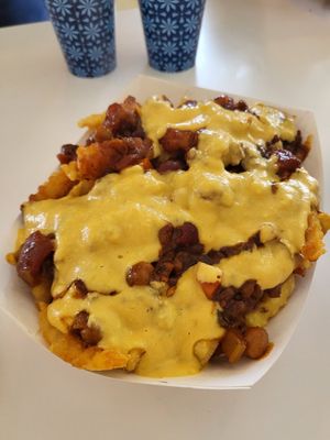 Chili cheese fries at Loving Hut in Reynoldsburg