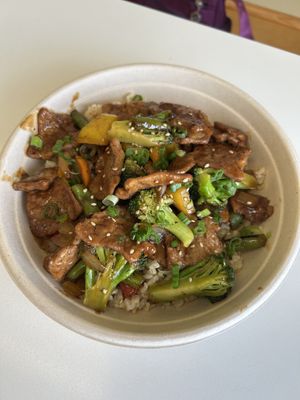 Peppered steak   at Loving Hut in Reynoldsburg