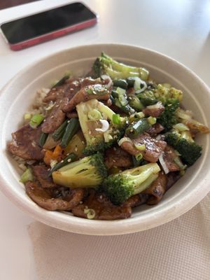 Peppered steak  at Loving Hut in Reynoldsburg