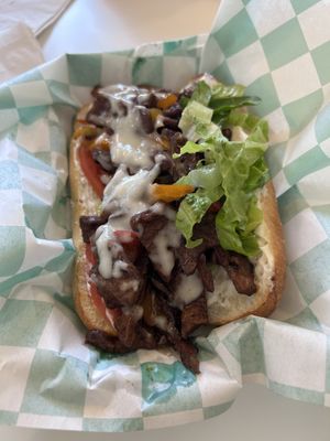 Cheese steak sandwich  at Loving Hut in Reynoldsburg