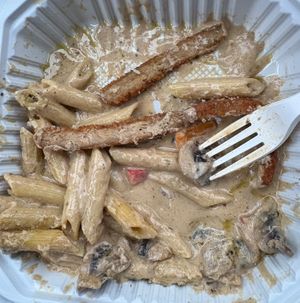 Cajun chicken pasta (ate most of it before I remembered to take a photo) at Loving Hut in Reynoldsburg
