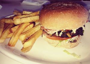 Vegan Burger at Loving Hut in Reynoldsburg